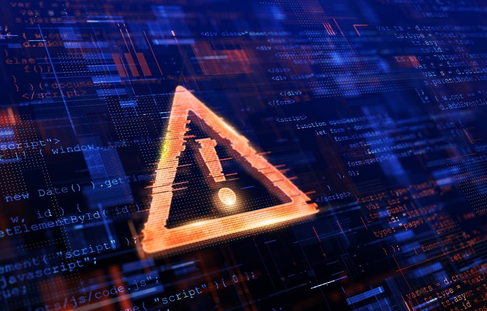 cyber alert stock image