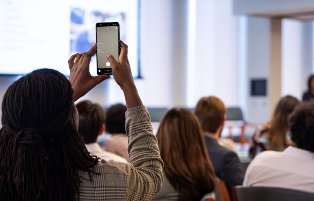 Person taking an instagram story