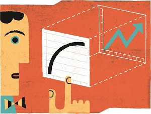 Guy pointing at yield curve