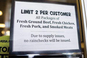 COVID meat rationing