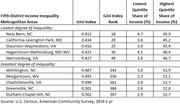 Gini MSA Table