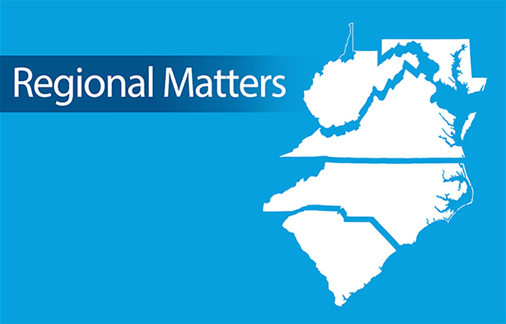 map of the fifth district with regional matters logo