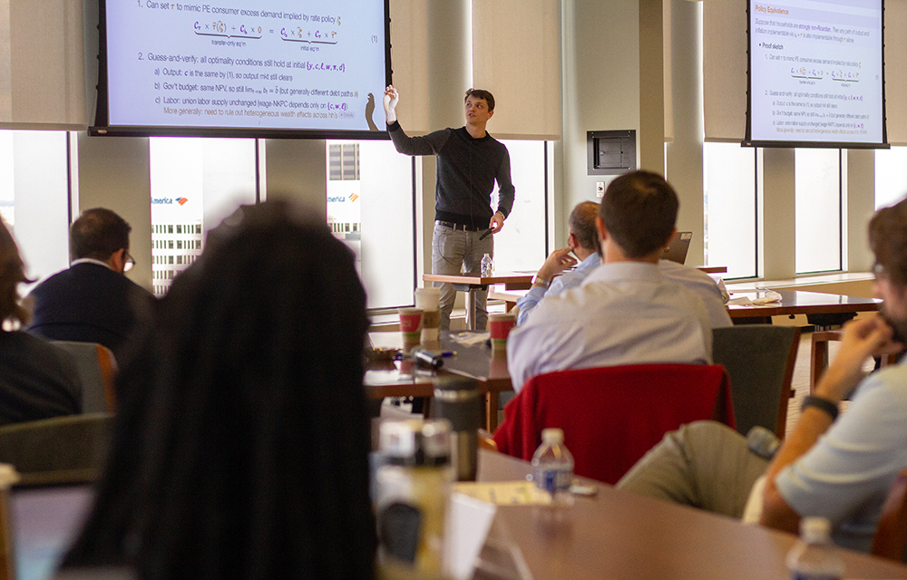 Christian Wolf presenting his paper