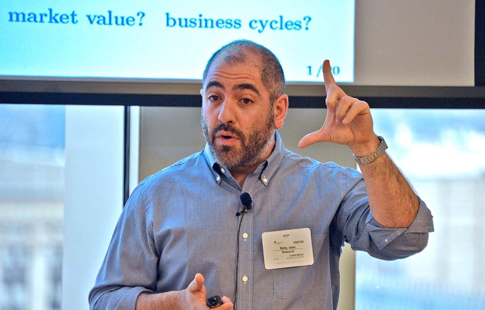 Isaac Baley presenting his paper