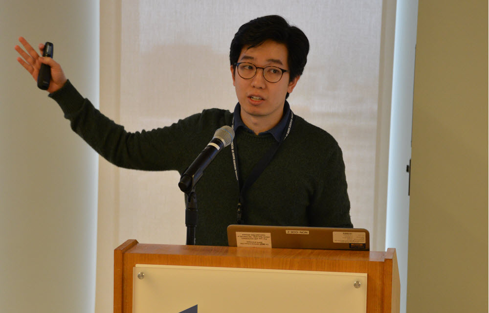 Paul Ho presenting the paper “A Little Trade Goes a Long Way: Foreign Shocks and Domestic Inflation.” 