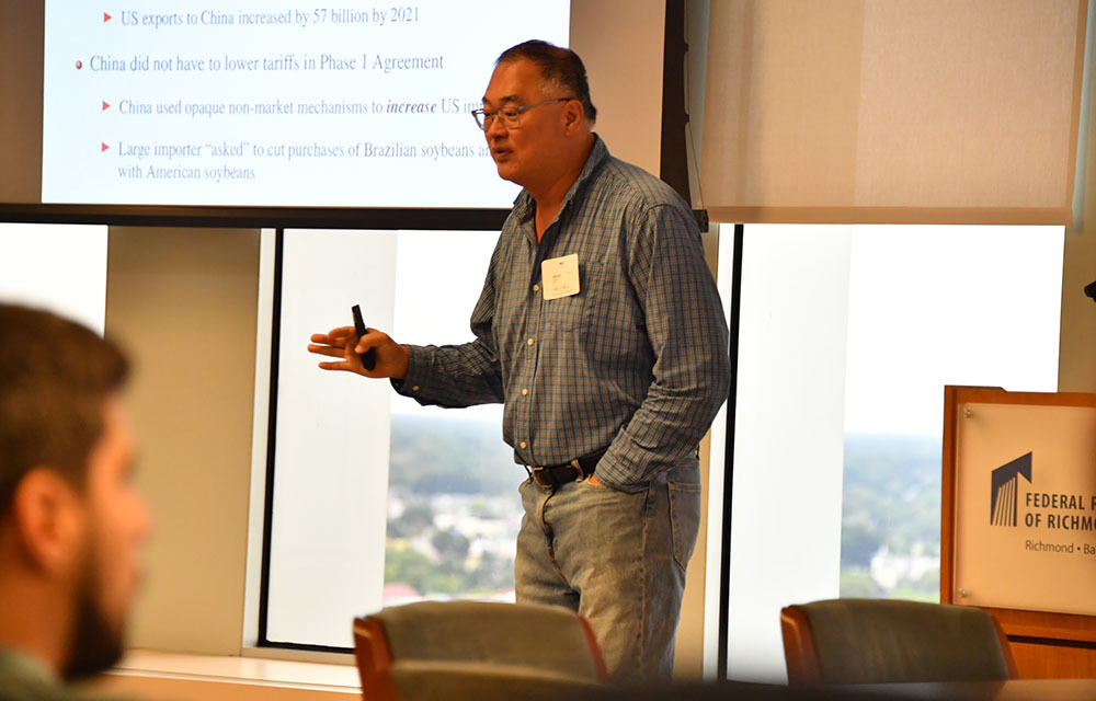 Chang-Tai Hsieh presenting the paper “Non-tariff Trade Barriers in the U.S.–China Trade War”