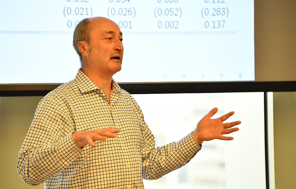 Jonathan Wright presenting the paper “Event-day Options”