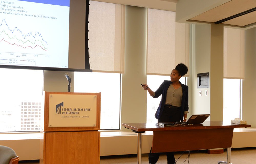 Andria Smythe presenting