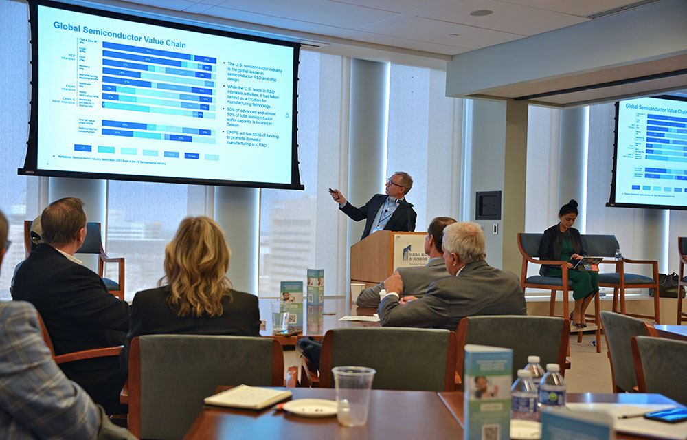 Tyson Tuttle presenting during the Uncertainty and the Path Ahead for the Tech Sector panel.