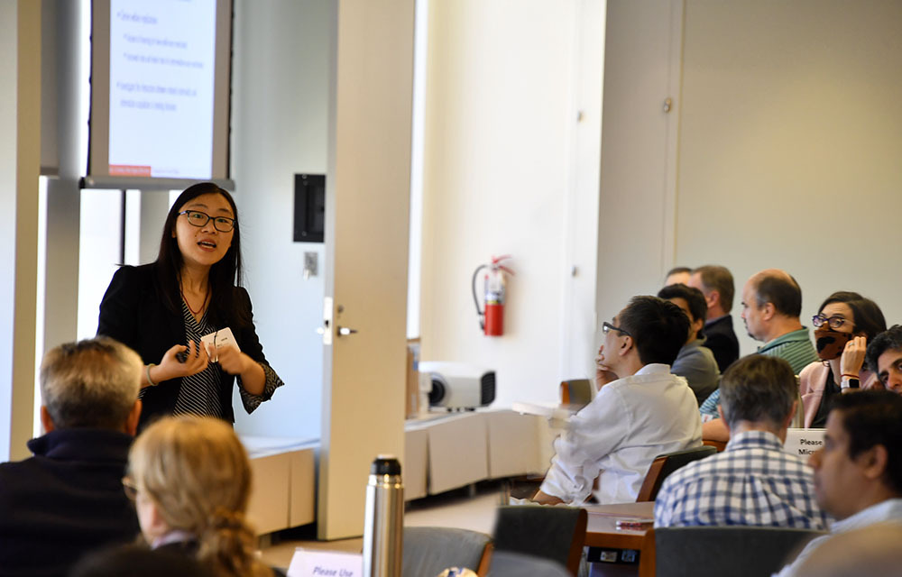 Economist addressing attendees of the May 2022 CORE Week event at the Richmond Fed