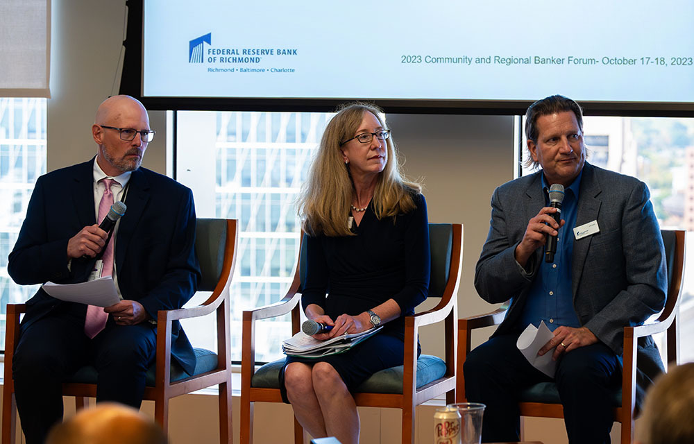 Panelists at the Community and Regional Bankers Forum