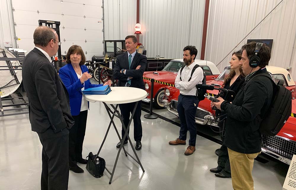 Tom Barkin and Matt Martin visiting North Carolina’s Surry and Yadkin counties