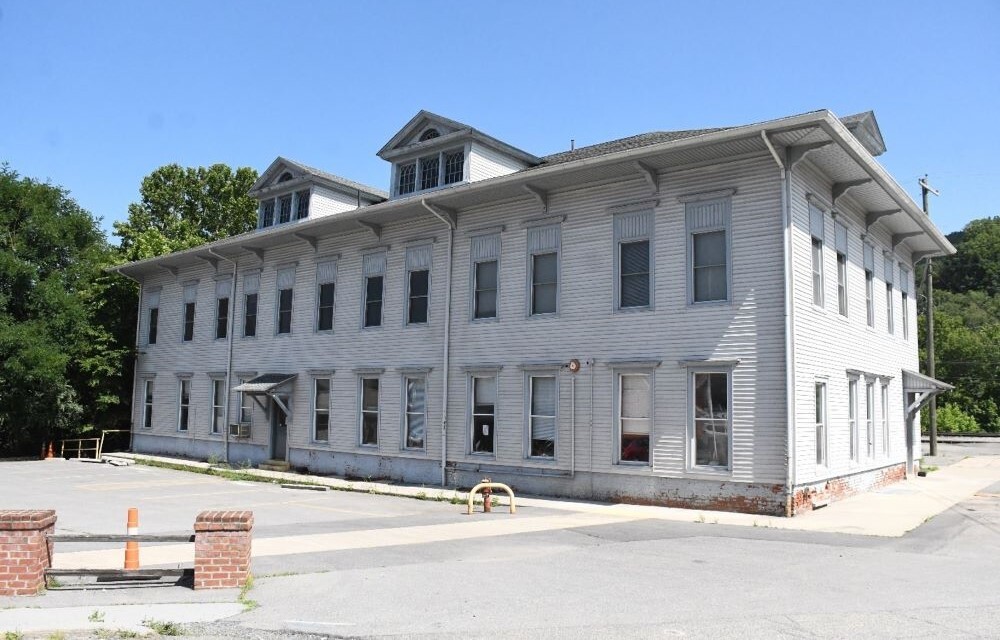 Outside view of the CSX train depot and office building.