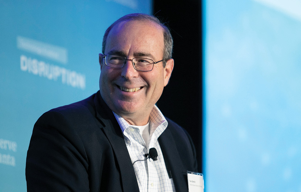 Tom Barkin smiling at the 2022 Technology Enabled Disruption conference