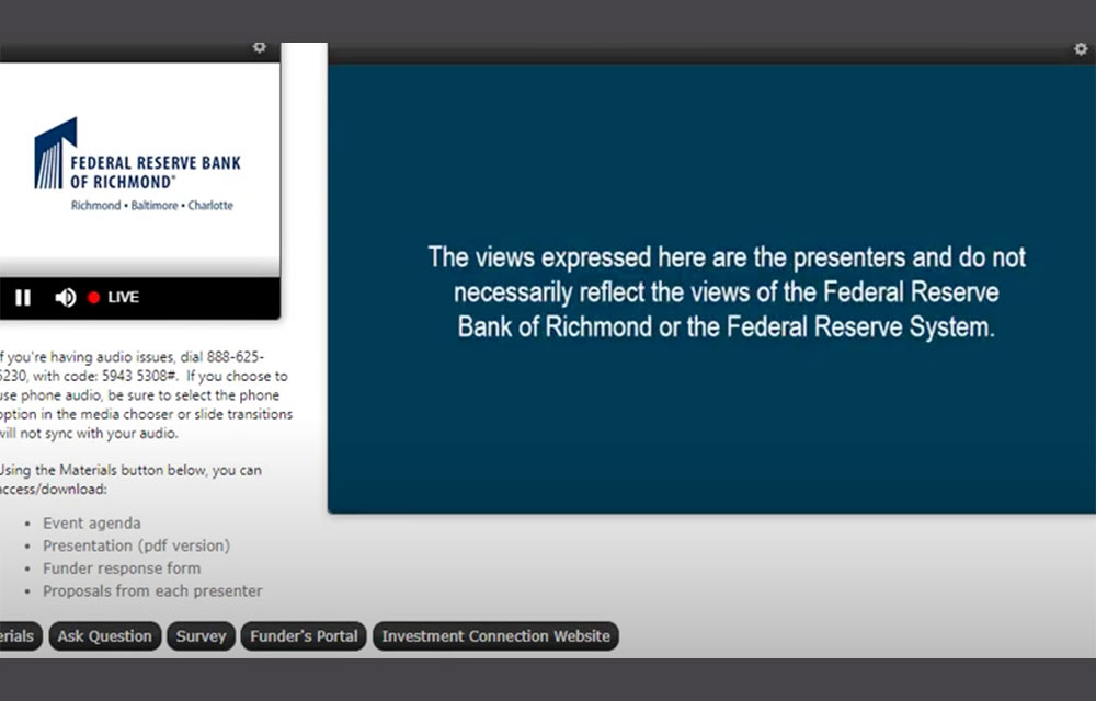 Screenshot of the IC Live event in DC July 30, 2020