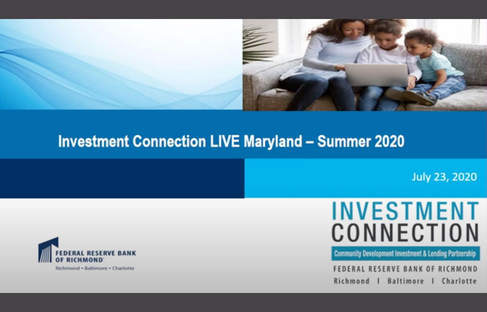 Investment Connection Live Event presentation screenshot July 23, 2020