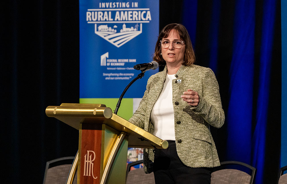 Anna Kovner speaking at Investing in Rural America Conference