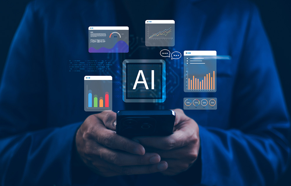 Mysterious person holding the power of AI in their hands