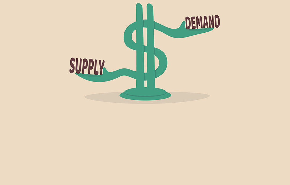 between supply and demand there is a dollar sign