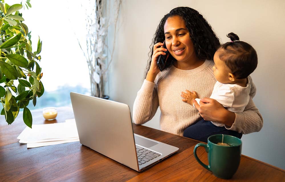 illustrative image of working mother