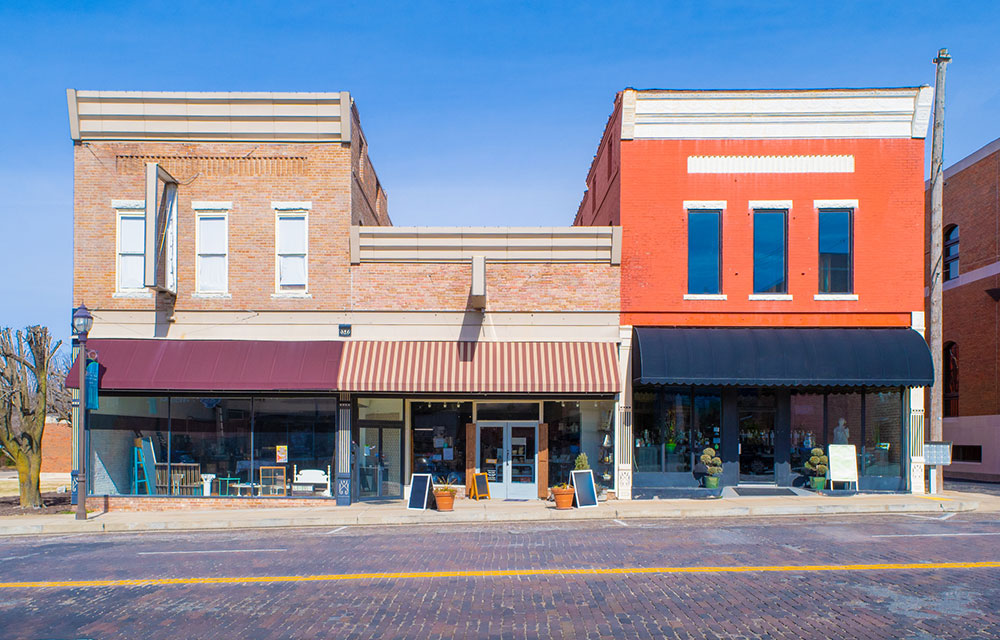 view of a Main Street in a small town