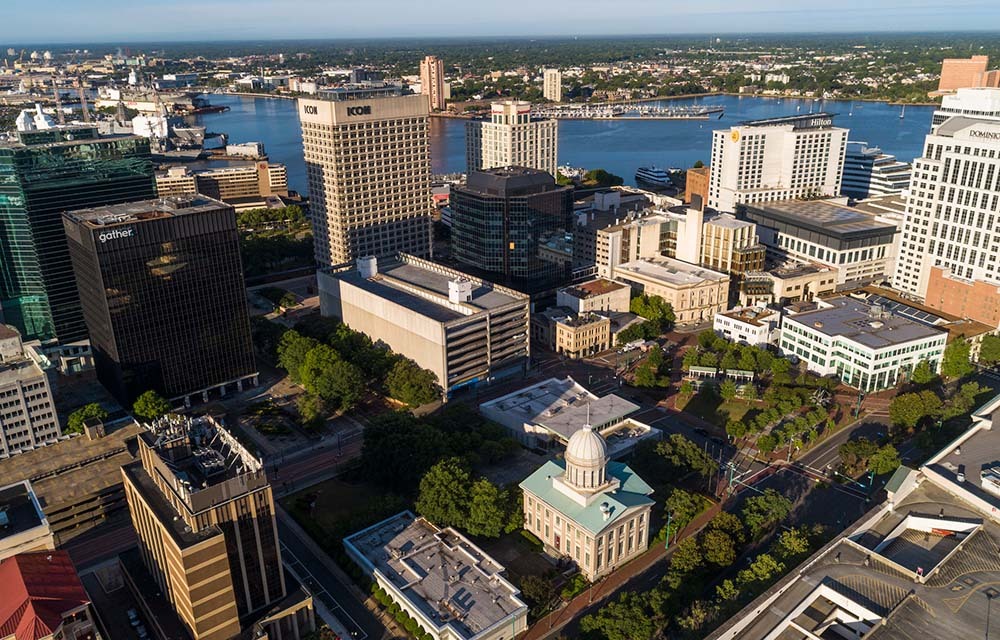 aerial view of Virginia