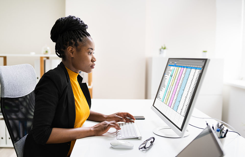 woman at computer