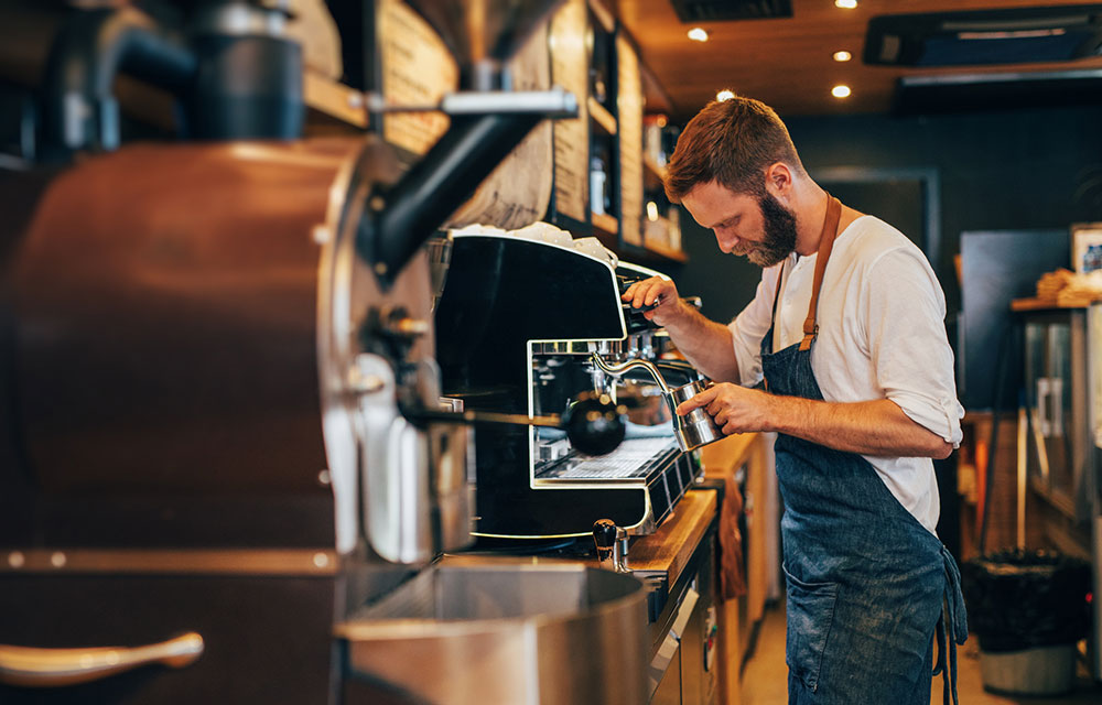 hard working barista