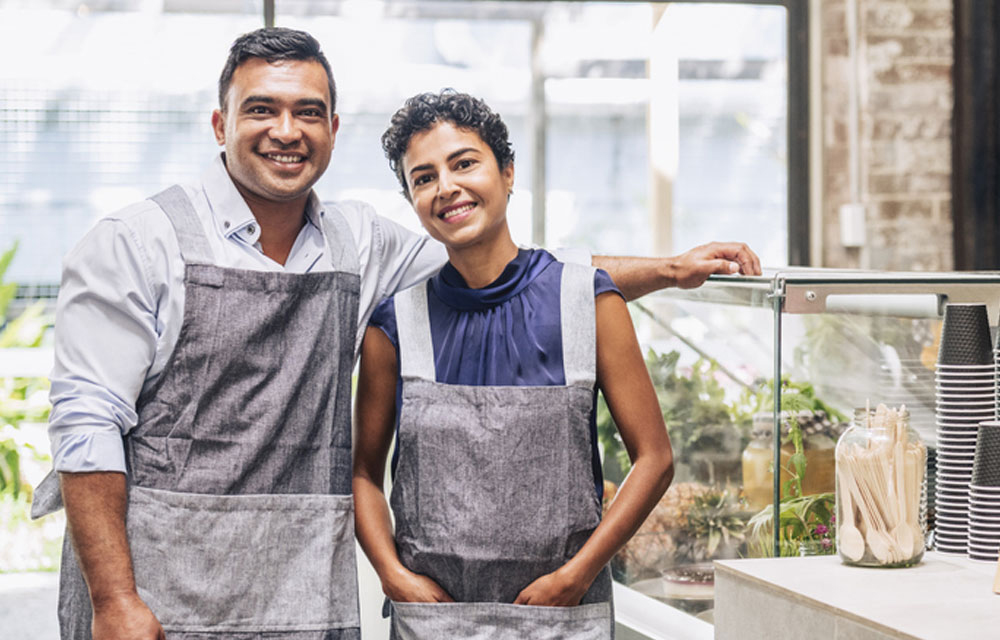 Small Business' working hard