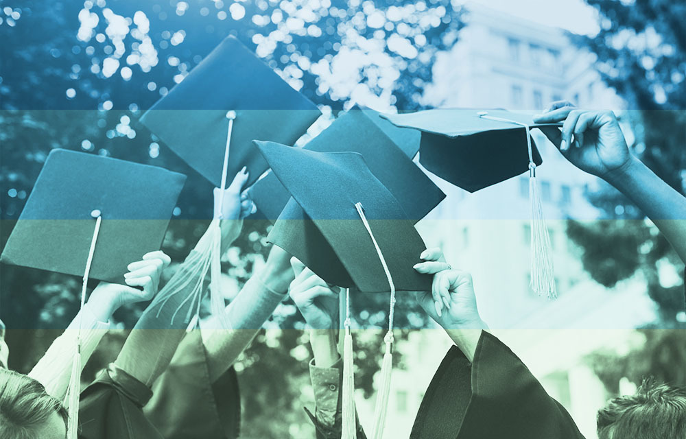 a plethora of graduation caps