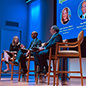 Speakers on stage at the 2023 District Dialogues Community Colleges event.