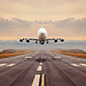 A large cargo airplane above a runway