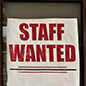 Staff Wanted sign